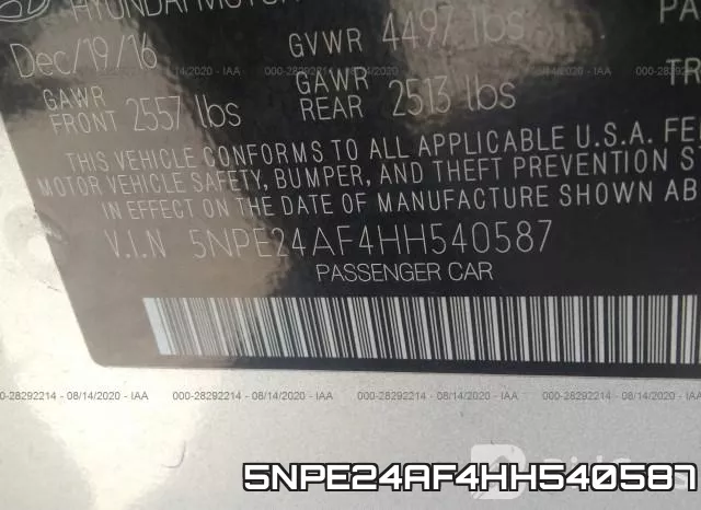 5NPE24AF4HH540587 фото 10