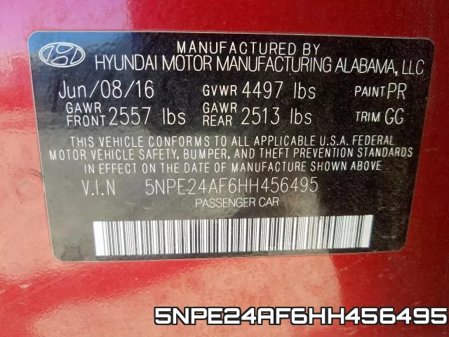 5NPE24AF6HH456495 фото 2