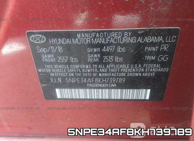 5NPE34AF8KH739789 фото 10