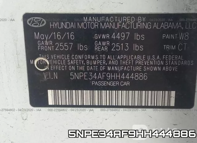 5NPE34AF9HH444886 фото 10