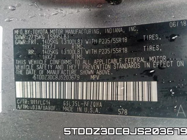 5TDDZ3DC8JS203679 фото 2