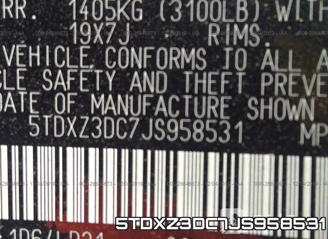 5TDXZ3DC7JS958531 фото 10