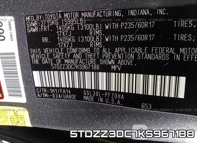 5TDZZ3DC7KS967188 фото 10