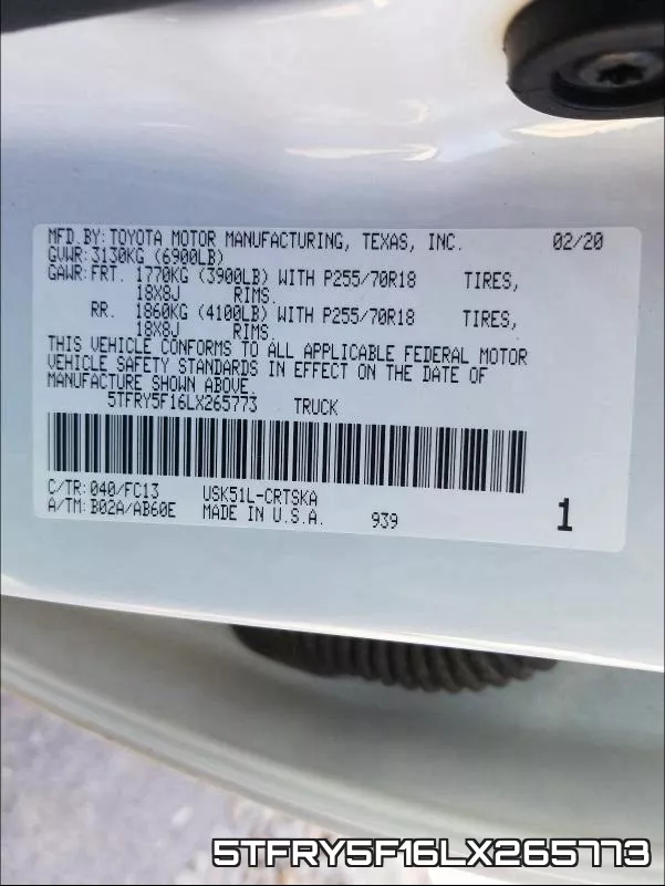 5TFRY5F16LX265773 фото 2