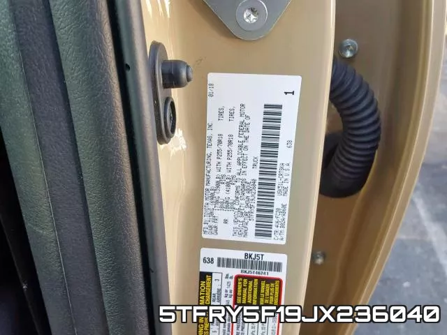 5TFRY5F19JX236040 фото 2