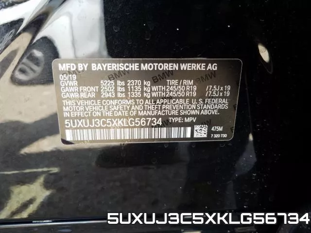 5UXUJ3C5XKLG56734 фото 2