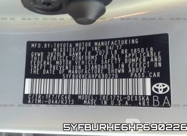 5YFBURHE6HP690226 фото 10