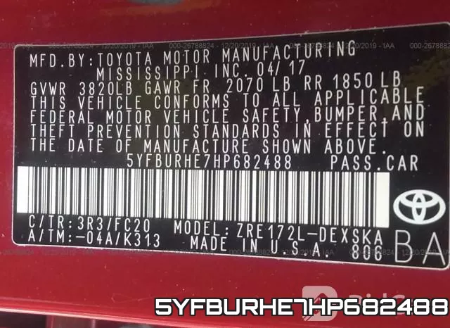 5YFBURHE7HP682488 фото 10