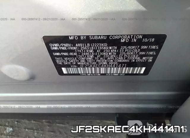 JF2SKAEC4KH441471 фото 10