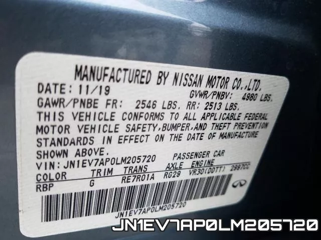 JN1EV7AP0LM205720 фото 2