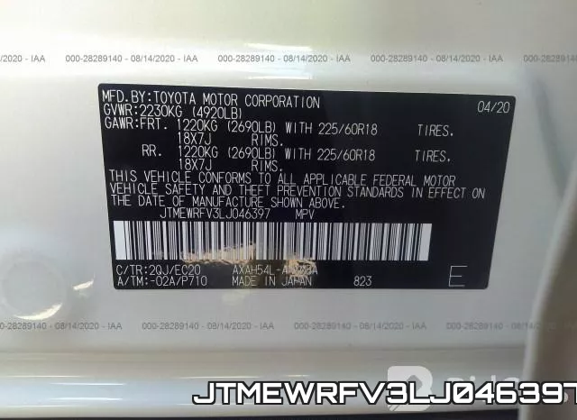JTMEWRFV3LJ046397 фото 10