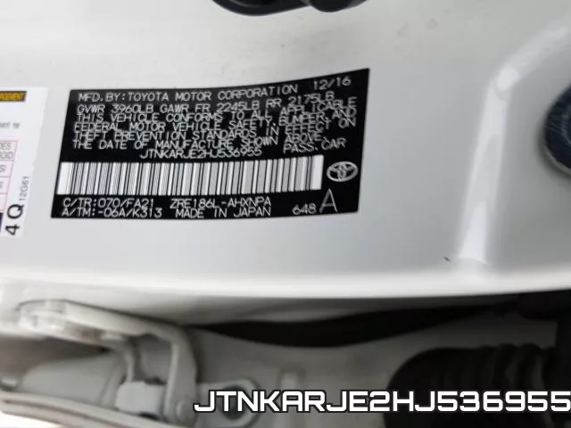 JTNKARJE2HJ536955 фото 2