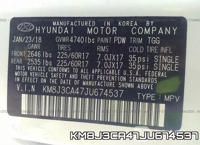 KM8J3CA47JU674537 фото 10