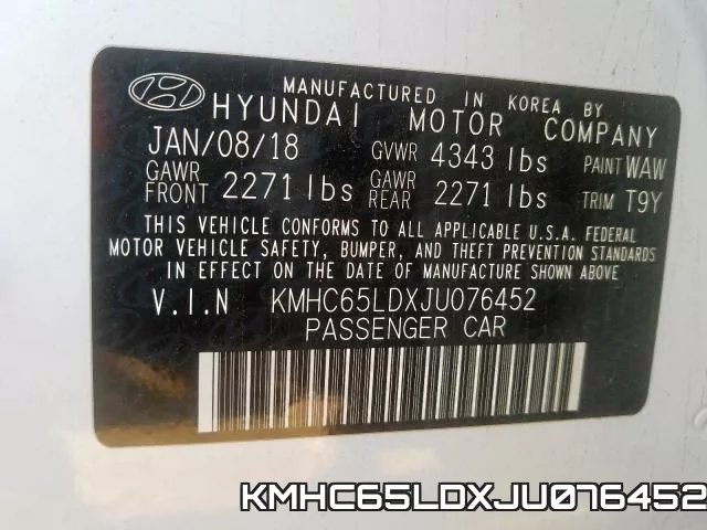 KMHC65LDXJU076452 фото 2