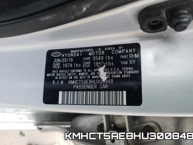 KMHCT5AE8HU300848 фото 2