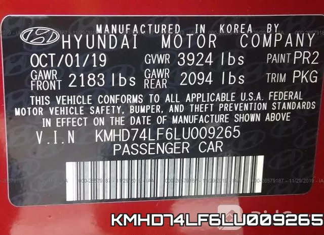KMHD74LF6LU009265 фото 10