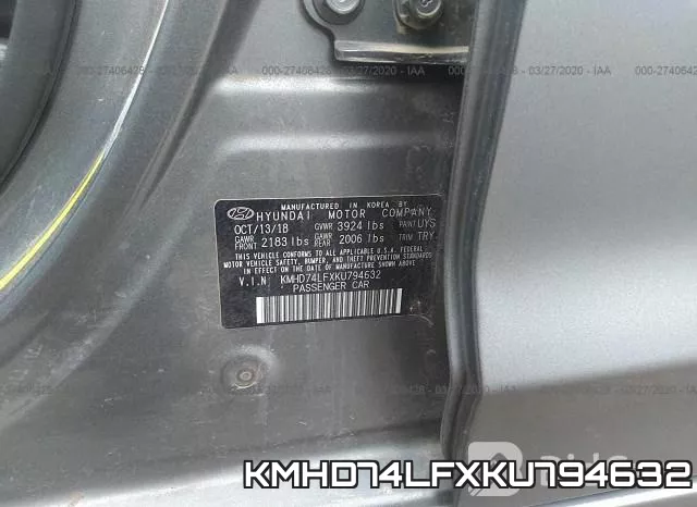 KMHD74LFXKU794632 фото 10