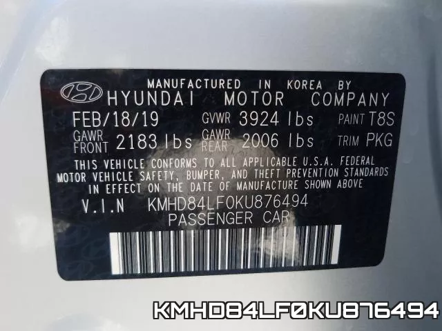 KMHD84LF0KU876494 фото 2