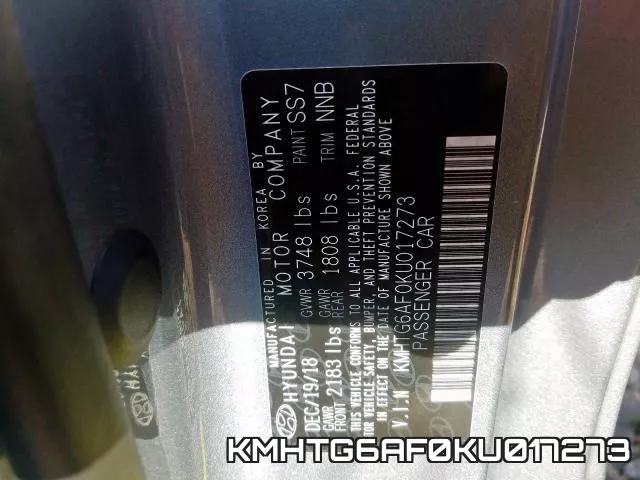 KMHTG6AF0KU017273 фото 2