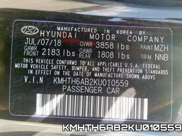KMHTH6AB2KU010559 фото 2