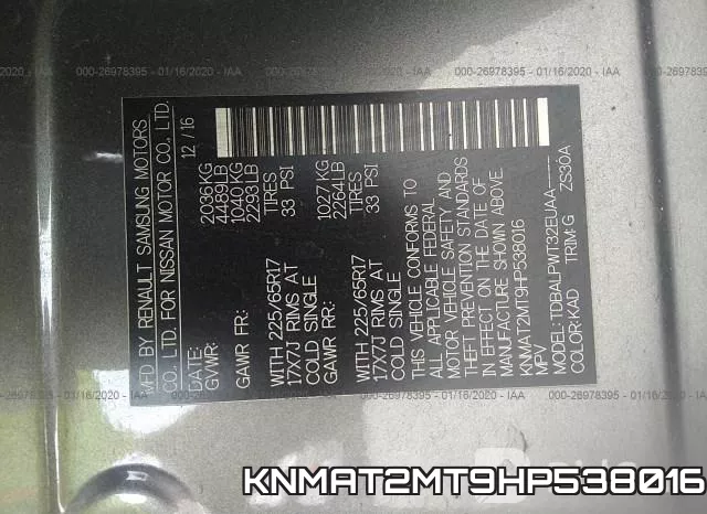 KNMAT2MT9HP538016 фото 9
