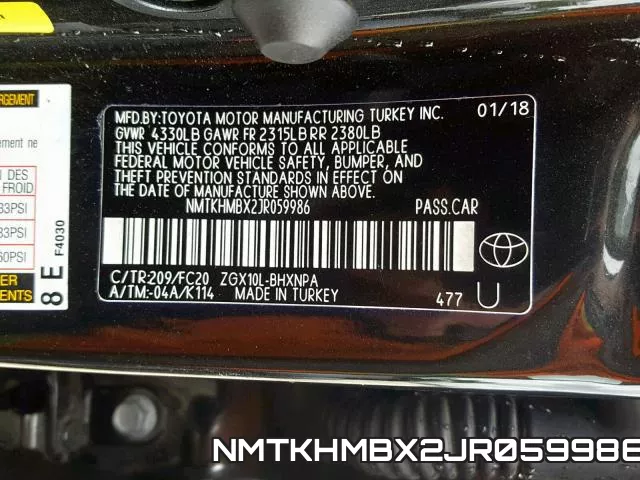 NMTKHMBX2JR059986 фото 2