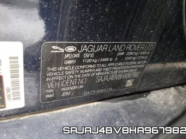 SAJAJ4BV8HA967982 фото 2