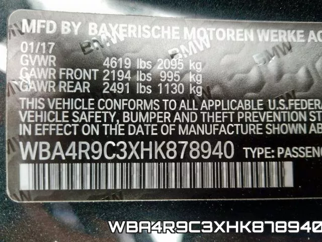 WBA4R9C3XHK878940 фото 2