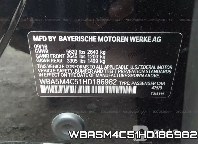 WBA5M4C51HD186982 фото 10