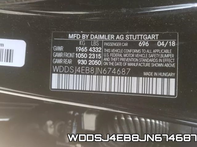 WDDSJ4EB8JN674687 фото 2