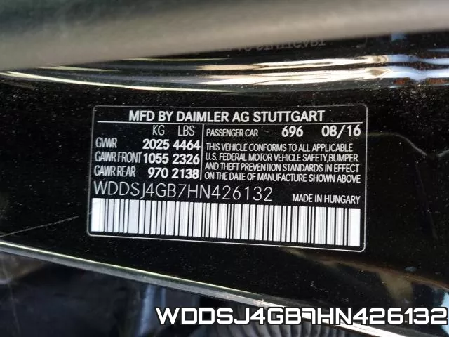 WDDSJ4GB7HN426132 фото 2