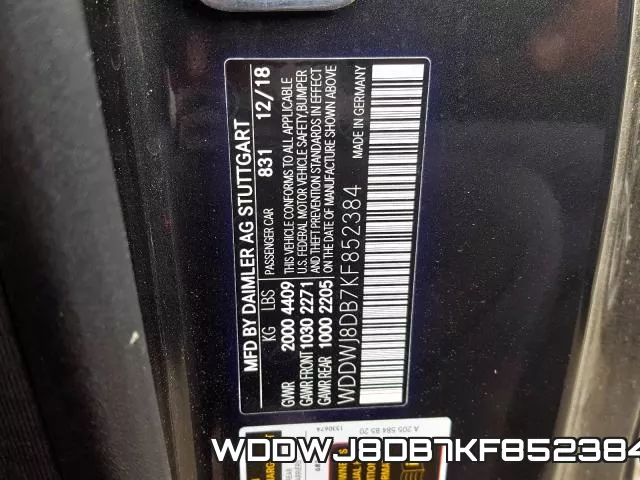 WDDWJ8DB7KF852384 фото 2