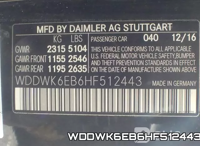 WDDWK6EB6HF512443 фото 10