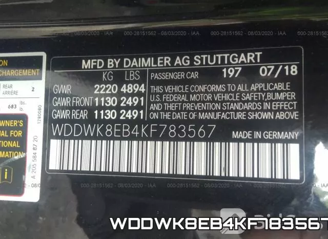 WDDWK8EB4KF783567 фото 10