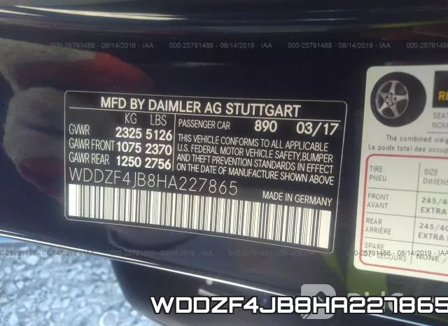 WDDZF4JB8HA227865 фото 10