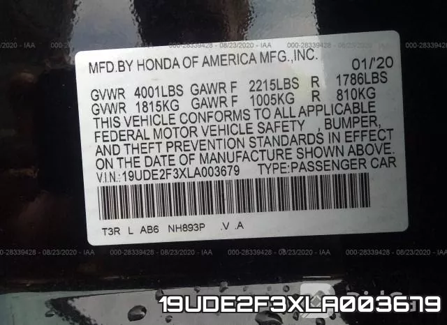 19UDE2F3XLA003679 фото 10