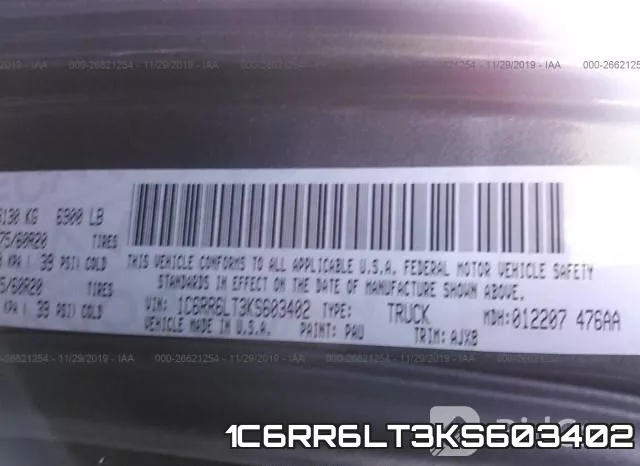 1C6RR6LT3KS603402 фото 10