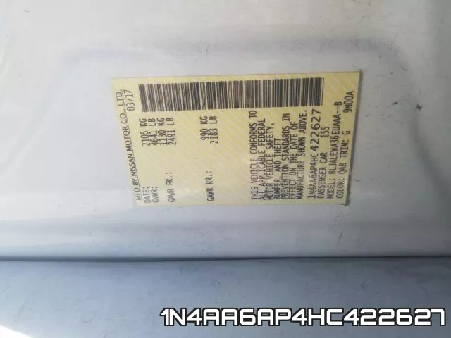 1N4AA6AP4HC422627 фото 2