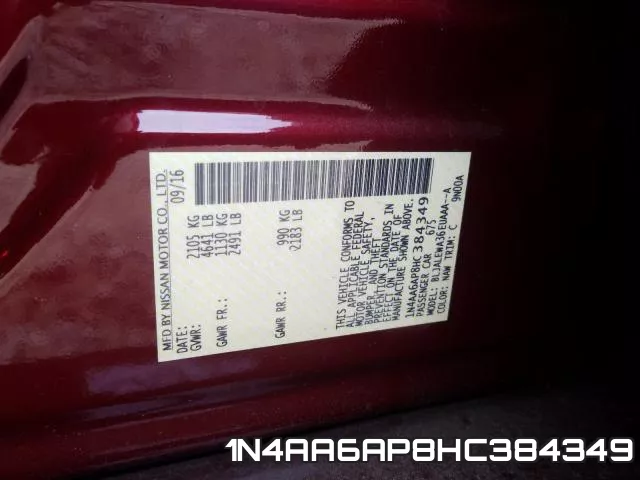 1N4AA6AP8HC384349 фото 2