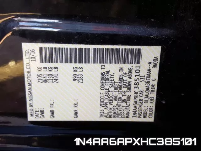 1N4AA6APXHC385101 фото 2