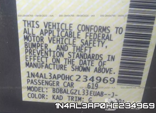 1N4AL3AP0HC234969 фото 10