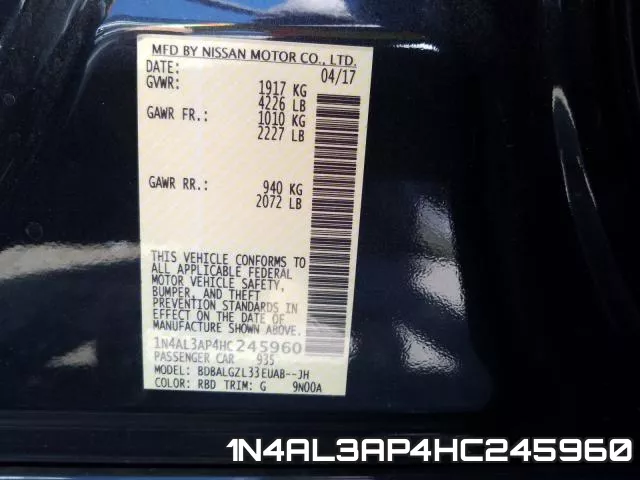 1N4AL3AP4HC245960 фото 2