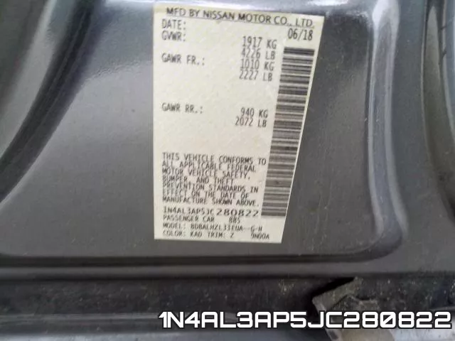 1N4AL3AP5JC280822 фото 2