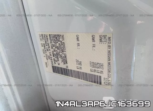 1N4AL3AP6JC163699 фото 9
