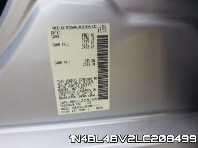1N4BL4BV2LC208499 фото 2