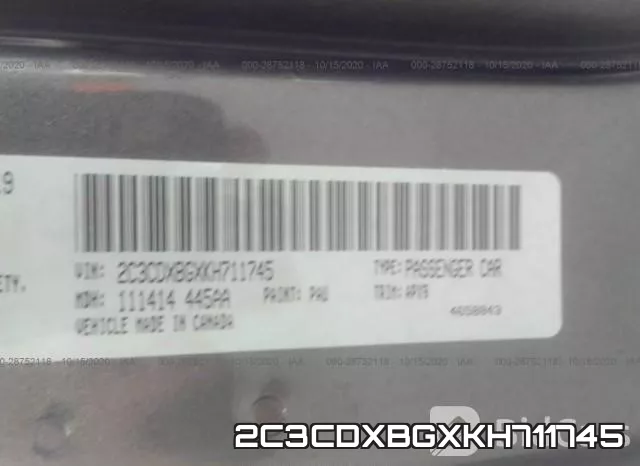 2C3CDXBGXKH711745 фото 10