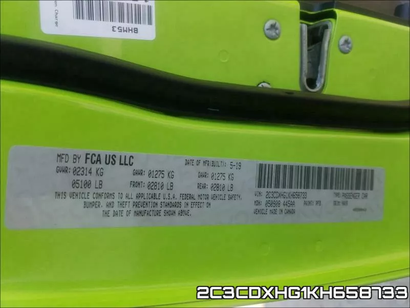 2C3CDXHG1KH658733 фото 2