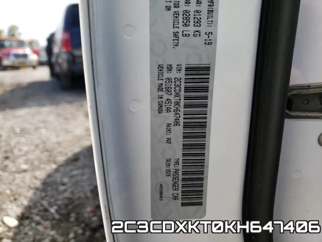 2C3CDXKT0KH647406 фото 2