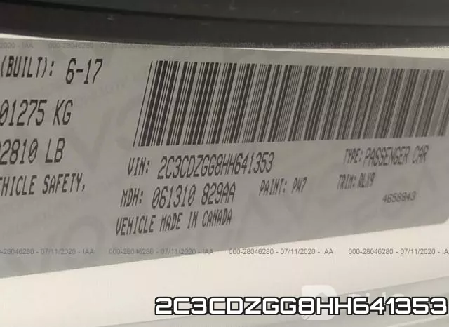 2C3CDZGG8HH641353 фото 10