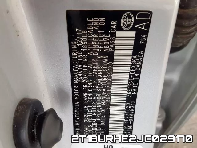 2T1BURHE2JC029170 фото 2